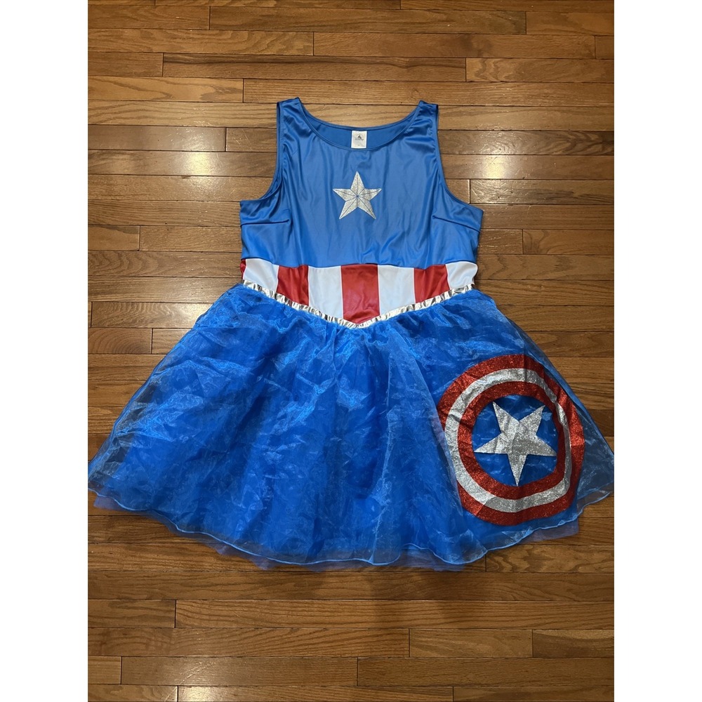Disney Captain America Dress Costume Womens 2XL Plus Size Marvel Cosplay